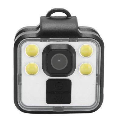 ANGGREK Small Video Camera, Multifunctional IP65 Mini HD Night Camera 4 Power White Light for Outdoor (Black)
