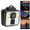 ANGGREK Small Video Camera, Multifunctional IP65 Mini HD Night Camera 4 Power White Light for Outdoor (Black) view 3