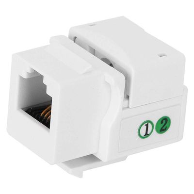 Single Port RJ11 Cat 3 Telephone Voice Module with Dust Cover,ABS Network Module for Network Engineering Integrated Wiring,EIA/TIA 568A / B Transmission Standards