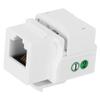 Single Port RJ11 Cat 3 Telephone Voice Module with Dust Cover,ABS Network Module for Network Engineering Integrated Wiring,EIA/TIA 568A / B Transmission Standards view 1