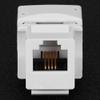 Single Port RJ11 Cat 3 Telephone Voice Module with Dust Cover,ABS Network Module for Network Engineering Integrated Wiring,EIA/TIA 568A / B Transmission Standards view 3