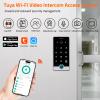 Smart WiFi Video Intercom & Doorbell Tuya Access Control System, All-Metal Fingerprint Keypad 1080P Night Vision Camera, Video Monitoring, Fingerprint/Password/Card/Tuya APP Remotely Unlock view 2