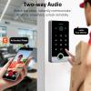 Smart WiFi Video Intercom & Doorbell Tuya Access Control System, All-Metal Fingerprint Keypad 1080P Night Vision Camera, Video Monitoring, Fingerprint/Password/Card/Tuya APP Remotely Unlock view 4