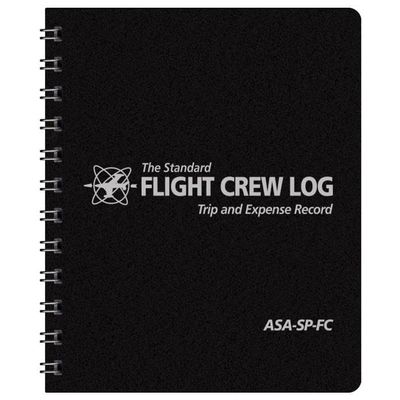 ASA-SP-FC-Aviation Supplies & Academics ASA-SP-FC Black The Standard Softcover Flight Crew Logbook - The ultimate choice for pilots! Get your logbook today.