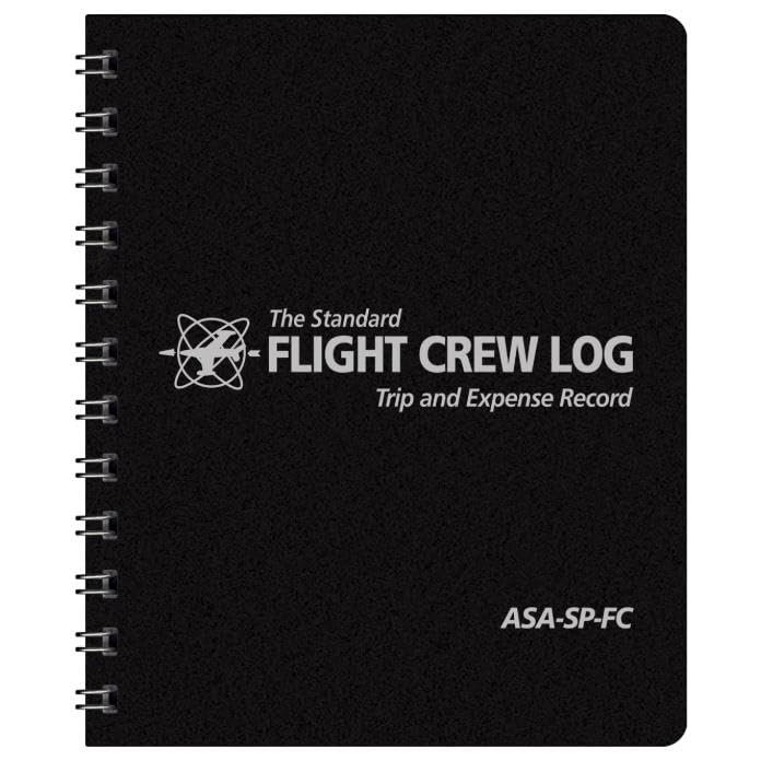 ASA-SP-FC-Aviation Supplies & Academics ASA-SP-FC Black The Standard Softcover Flight Crew Logbook - The ultimate choice for pilots! Get your logbook today.