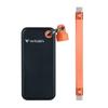 Verbatim Pocket SSD 1TB External SSD USB 3.2 Gen 2, up to 1000MB/s Read & Write Portable Hard Drive for PC, Mac & Console, Black/Orange view 2