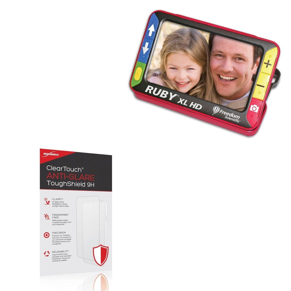 BoxWave Screen Protector Compatible with Freedom Scientific Ruby XL HD (5 in) - ClearTouch Anti-Glare ToughShield 9H (2-Pack), Anti-Glare 9H Tough Flexible Film Screen Protector