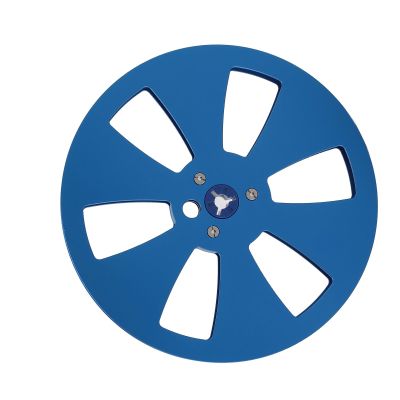 ciciglow 1/4 7 Inch Empty Tape Reel, 6 Holes Open Reel Sound Tape Empty Take Up Reel, Aluminum Alloy Universal Opening Machine Parts for Reel to Reel for TEAC, for Revox Studer (Blue)