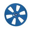 ciciglow 1/4 7 Inch Empty Tape Reel, 6 Holes Open Reel Sound Tape Empty Take Up Reel, Aluminum Alloy Universal Opening Machine Parts for Reel to Reel for TEAC, for Revox Studer (Blue) view 1