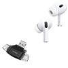 BoxWave Smart Gadget Compatible with Apple AirPods 2 Pro - AllReader SD Card Reader, microSD Card Reader SD Compact USB - Jet Black view 1