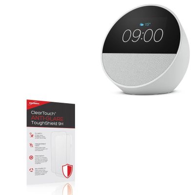 BoxWave Screen Protector Compatible with Amazon Echo Spot (2nd Gen 2024) - ClearTouch Anti-Glare ToughShield 9H (2-Pack), Anti-Glare 9H Tough Flexible Film Screen Protector