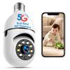 5G&2.4G Wifi Light Bulb Security Camera Wireless Outdoor,Indoor Home Security Cameras,3K Light Socket Security Camera Dotcom,Screw in Camera,360Color Night Vision,Camera Motion Sensor Alarm 1(pcs) view 1