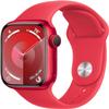 Apple Watch Series 9 [GPS, 45mm] (PRODUCT)RED Aluminum Case with (PRODUCT)RED Sport Band, M/L (Renewed Premium) view 1