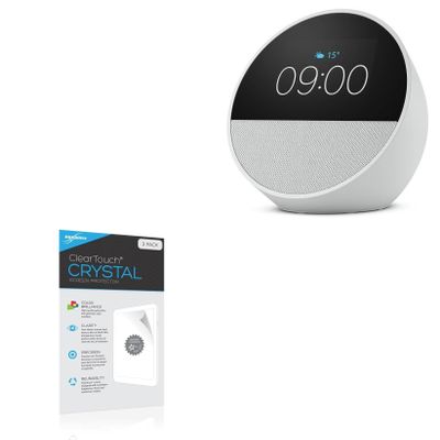 BoxWave Screen Protector Compatible with Amazon Echo Spot (2nd Gen 2024) - ClearTouch Crystal (2-Pack), HD Film Skin - Shields from Scratches