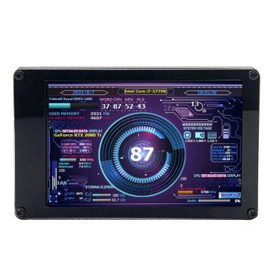 Computer Temp Monitor, 3.5in Computer Temp Monitor USB Mini Screen for AIDA64 PC CPU RAM Sensor Panel Display Data Monitor for for Linux for