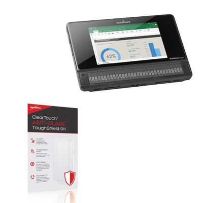 BoxWave Screen Protector Compatible with Humanware BrailleNote Touch Plus 32 - ClearTouch Anti-Glare ToughShield 9H (2-Pack), Anti-Glare 9H Tough Flexible Film Screen Protector