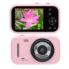 Kids Digital Camera, 48MP 4k Video Recorder with 16x Zoom, USB C Charge, Lightweight for Travel, Ideal Boys Girls Students, Display, Anti Shake Selfie Fun (Light Red) view 1
