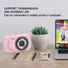 Kids Digital Camera, 48MP 4k Video Recorder with 16x Zoom, USB C Charge, Lightweight for Travel, Ideal Boys Girls Students, Display, Anti Shake Selfie Fun (Light Red) view 2