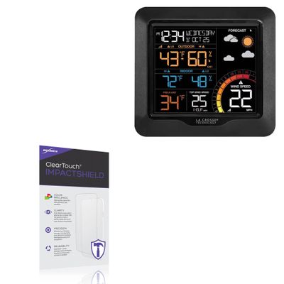 BoxWave Screen Protector Compatible with La Crosse Technology 327-1417V3 Color Wind Speed Weather Station - ClearTouch ImpactShield (2-Pack), Impenetrable Screen Protector Flexible Film