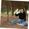 SECFOU 1set Projector Stand with Phone Holder Durable Tripod Tray for Live Streaming Laptops and Outdoor Use Height Reinforced Stability view 3