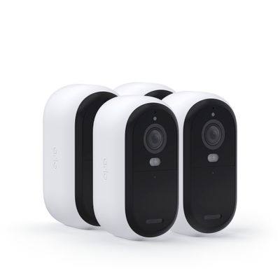 Arlo Essential Security Wireless 2K Camera with Spotlight, Indoor/Outdoor, 2nd Gen, 2-Way Audio, Color Night Vision, Motion Activation, Real Time Notifications, White, VMC3450, 4-Pack (Renewed)