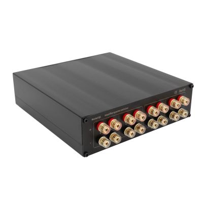 2 Way Speaker Selector Box, Supports Class A B D Digital Tube Amplifiers, Gold Plated Banana Jacks, Easily Between 2 Amps