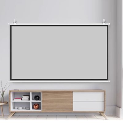 BERWDUXA Home Projector Screen Manual Pull Down 40 50 60in Projection Screen for Home Theater Office Game Movie Screen Support HD 3D 4K(30 Inch (4:3))