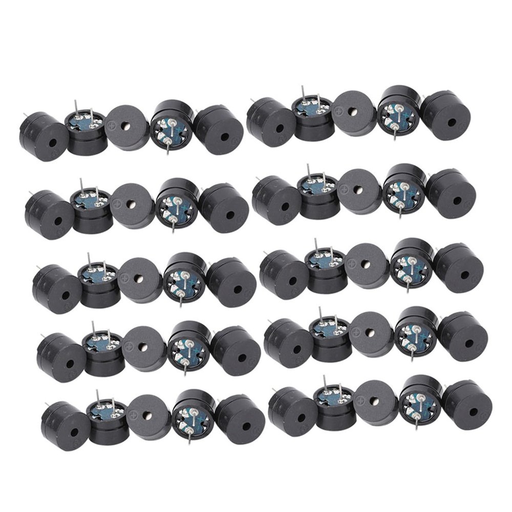 16ohm Universal Passive Buzzer Module with 50 Pcs 2KHz 3V 5V 9V 12V for Electromagnetic Type AC Buzzer, and High Stability with Great Shell Strength