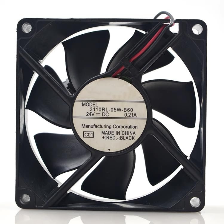 3110RL-05W-B60 2-Wire DC 24V 0.21A 5.04W 80x80x25mm Cooling Fan
