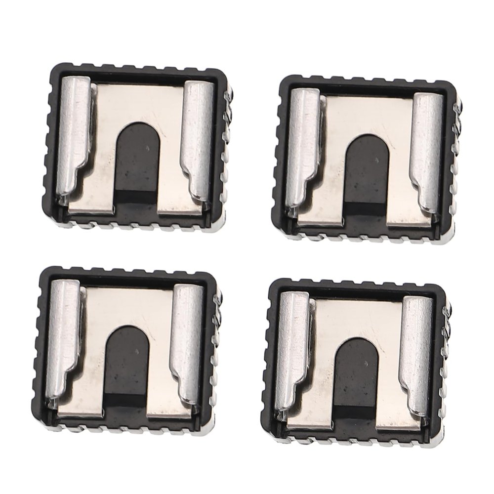 OSALADI 4pcs Hot Shoe Mount Light Stand Adapter for Cameras Easy to Install Flash Bracket Threaded Hole and Material for Use
