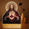 Sacred Heart of Jesus, Christian Gifts for Women, 2PCS Jesus Night Light for Home Decor, Faith Gifts for Xmas, Daily Devotional, Prayer, Holy Communion, Baptism for Men, Kids, Families, and Friends view 1