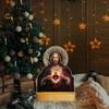Sacred Heart of Jesus, Christian Gifts for Women, 2PCS Jesus Night Light for Home Decor, Faith Gifts for Xmas, Daily Devotional, Prayer, Holy Communion, Baptism for Men, Kids, Families, and Friends view 3