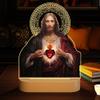 Sacred Heart of Jesus, Christian Gifts for Women, 2PCS Jesus Night Light for Home Decor, Faith Gifts for Xmas, Daily Devotional, Prayer, Holy Communion, Baptism for Men, Kids, Families, and Friends view 4