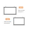 BERWDUXA 30" 40" 50" 60" 72" Projector Screen Home Theater Screen 4:3 16:9 Manual Pull Down Movie Screen Wall Mount 4K 3D HD Portable Projection Screen(4:3,50inch) view 2