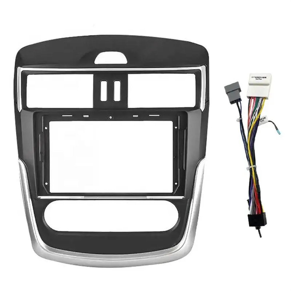10.1 Inch Car Radio Installation Double Din DVD GPS Mp5 Plastic Fascia Panel Frame Compatible with NISSAN TIIDA 2016-2020(Low version Cable)