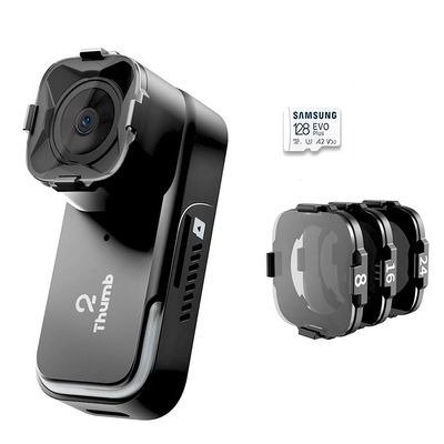 RunCam Thumb Pro 2 FPV Mini Action Camera 4K 16g 150 FOV Remote-Control Recording with Gyroflow Stabilization for FPV Drone with ND Filter Set and 128GB Micro SD Card