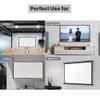 BERWDUXA Manual Pull Down Projector Screen 60" 50" 40" 72" 30" Home Theater Movie Screen HD Wall Mount Projection Screen for Indoor Outdoor (4:3,50inch) view 3