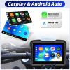 5 Inch IPS Waterproof Portable Motorcycle CarPlay Screen with Wireless CarPlay&Android Auto,GPS Navigation,Bluetooth,EQ,TF Port,Voice Control,IP67 Waterproof view 2