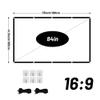 Outdoor Projector Screen, Projection Screen 4K 16:9 HD Foldable Portable Movie Screen, Outdoor Movie Screen Double Sided Projection for Home Theater(84in) view 2