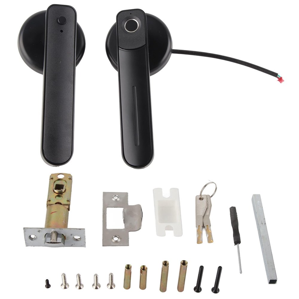 evhooe Smart Door Handle Lock Biometric Fingerprint Keyless Entry Lever for Home Safety