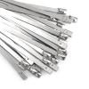 100pcs 304 stainless steel cable ties metal heavy duty cable ties wire and cable zip ties outdoor 4.6 x 200mm view 2