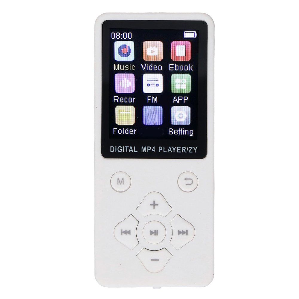 16GB Music Player,Mp3 Player with Bluetooth 5.0 and 1.8 Color Screen Digital Audio Players,HiFi Sound Music Player,Premium Audio Experience for Music Enthusiasts (White)