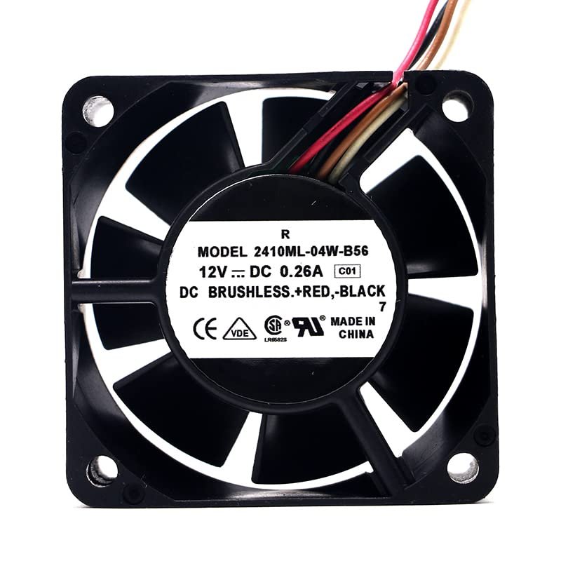 2410ML-04W-B56 4-Wire DC 12V 0.26A 2.4W 60x60x25mm Cooling Fan