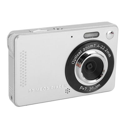 Digital Camera for Kids, 1080P FHD Camera with LED Flash, 50MP Point and Shoot Digital Camera, 2.8 Inch TFT Screen, 16X Digital Zoom Autofocus Vlogging Compact Camera (Silver)