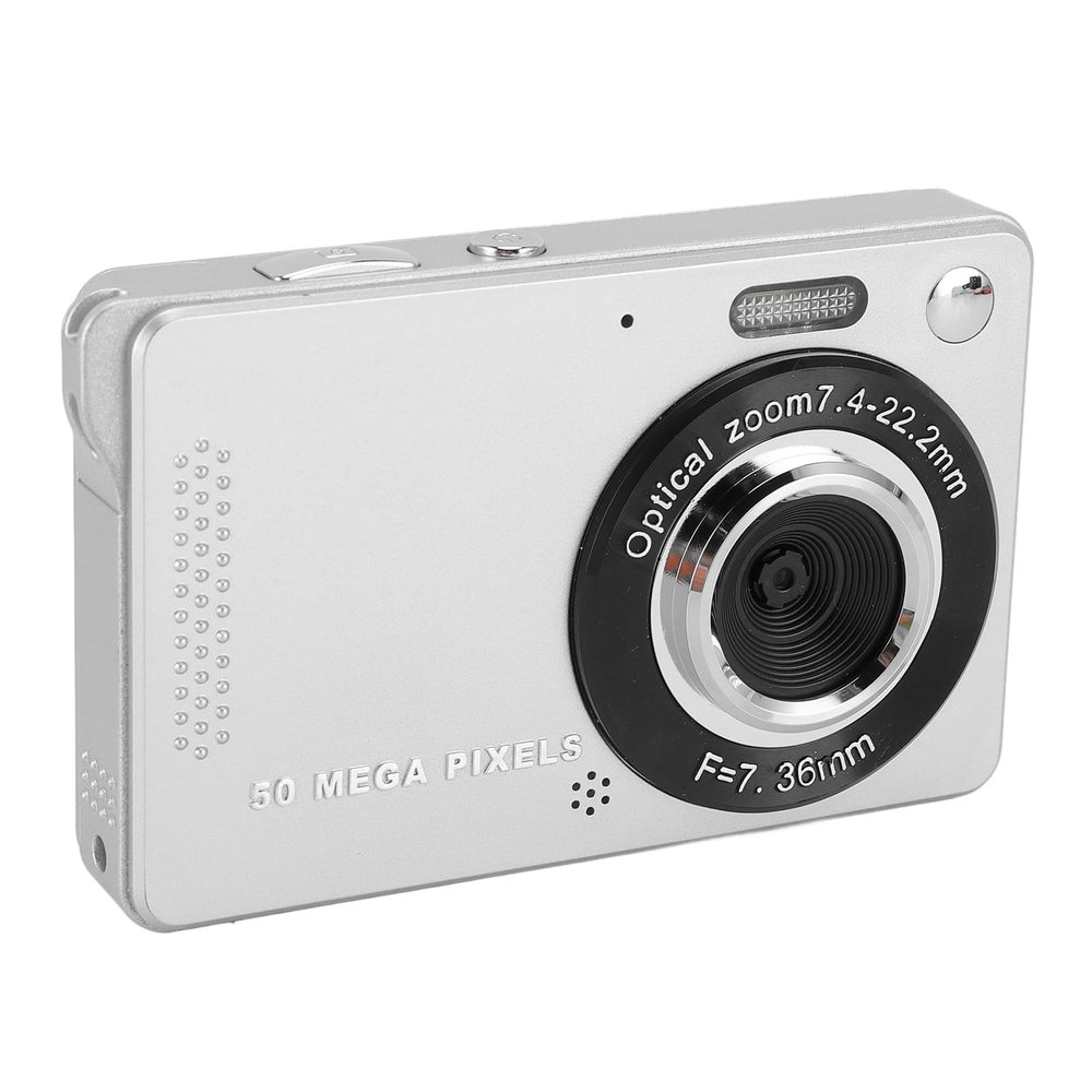 Digital Camera for Kids, 1080P FHD Camera with LED Flash, 50MP Point and Shoot Digital Camera, 2.8 Inch TFT Screen, 16X Digital Zoom Autofocus Vlogging Compact Camera (Silver)
