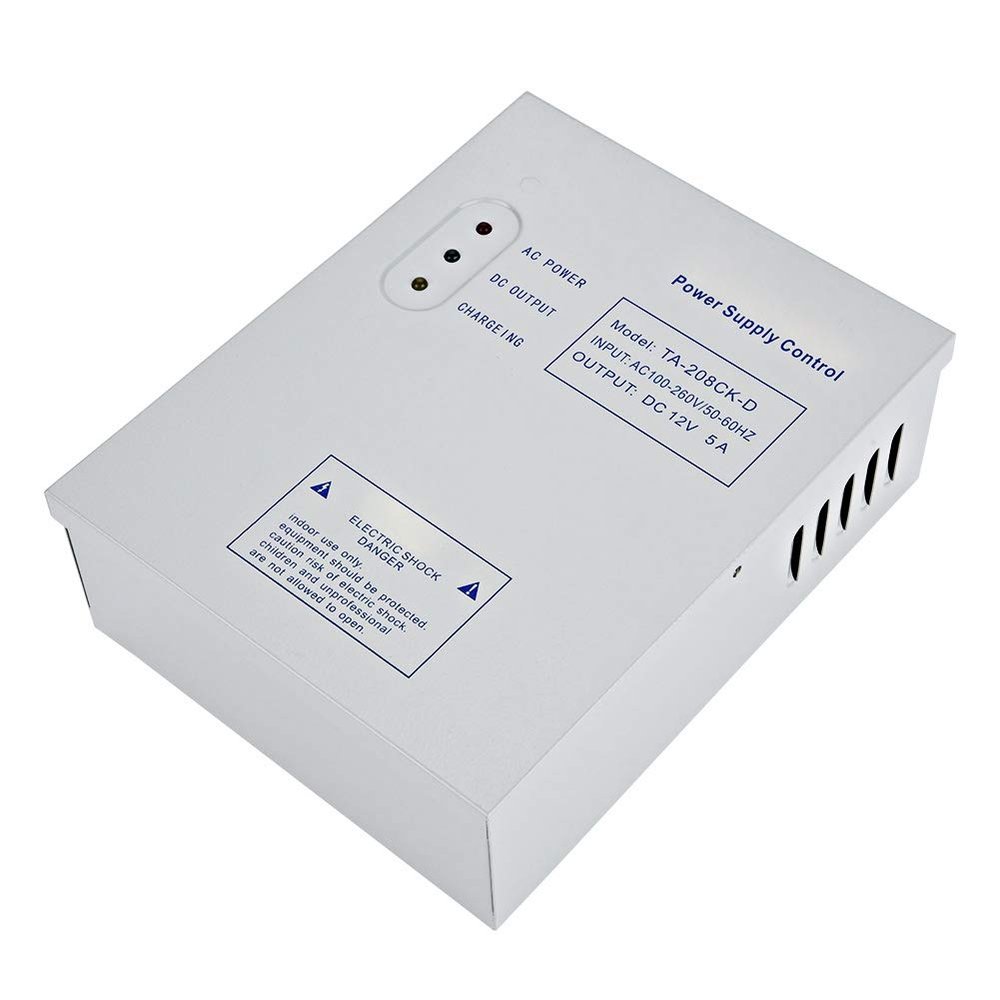 Access Control Power Supply DC 12V/5A AC 110-240V Door Access Control System Switching Supply Power UPS Power Supply, Door Access Control System Kit