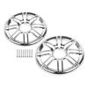 YDLMT Chrome 3D Round Rear Speaker Trim Grills Fairing Covers Fit for Harley Electra Glide FLHTCU/L FLHTCLTC 2014-2023, Road Glide Ultra FLHTK/L 2016-2019 view 1