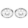 YDLMT Chrome 3D Round Rear Speaker Trim Grills Fairing Covers Fit for Harley Electra Glide FLHTCU/L FLHTCLTC 2014-2023, Road Glide Ultra FLHTK/L 2016-2019 view 4