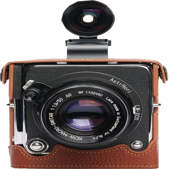 BMAOLLONGB 907X CFV 100C Case, Handmade Genuine Real Leather Half Camera Case Bag Cover for Hasselblad 907X CFV 100C 50C Camera (Brown)