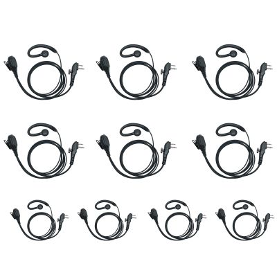 BVMAG C Shape Earpiece Headset with PTT Mic Compatible with Hytera HYT BD502 BD502i PD502 PD550 PD562 TD500 TD562 Walkie Talkie Two Way Radio 10Pack